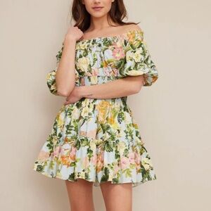 Cara Cara Sally Dress Light Blue Kingston Floral
